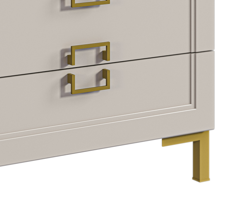 Комоды, Комод Ассоль СБ-3435 Кашемир серый/МДФ Кашемир